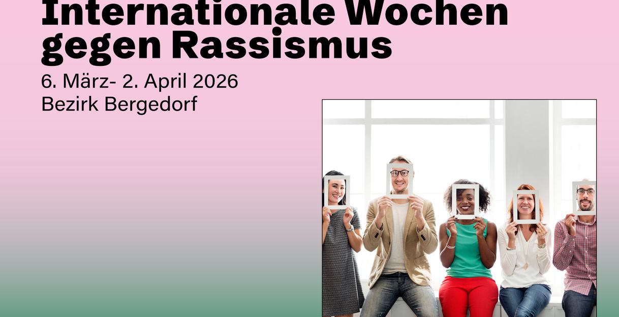 diverse group of people holding up white frames to their faces