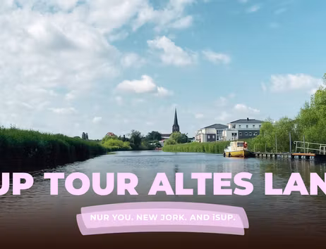 sup tour altes land mit blick auf buxtehude