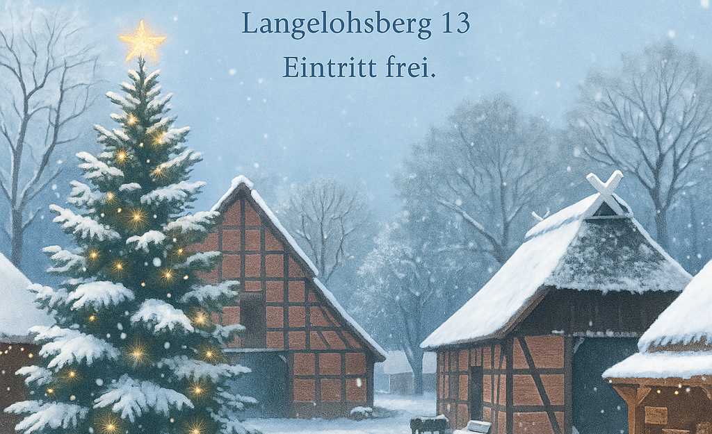 Einladung zu einem echten Retro-Weihnachtsmarkt auf dem Theeshof in Schneverdingen.