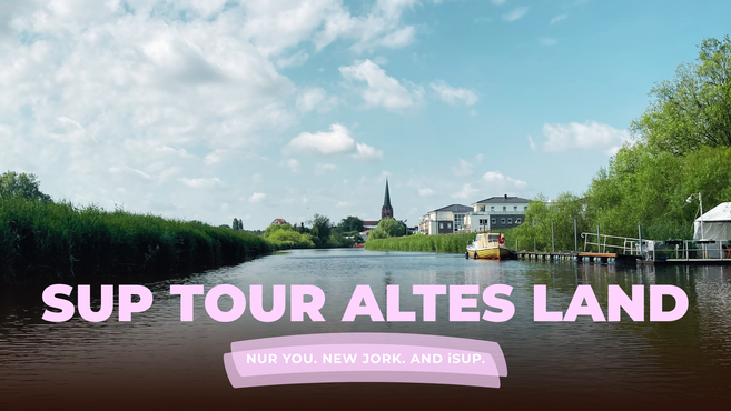 sup tour altes land mit blick auf buxtehude