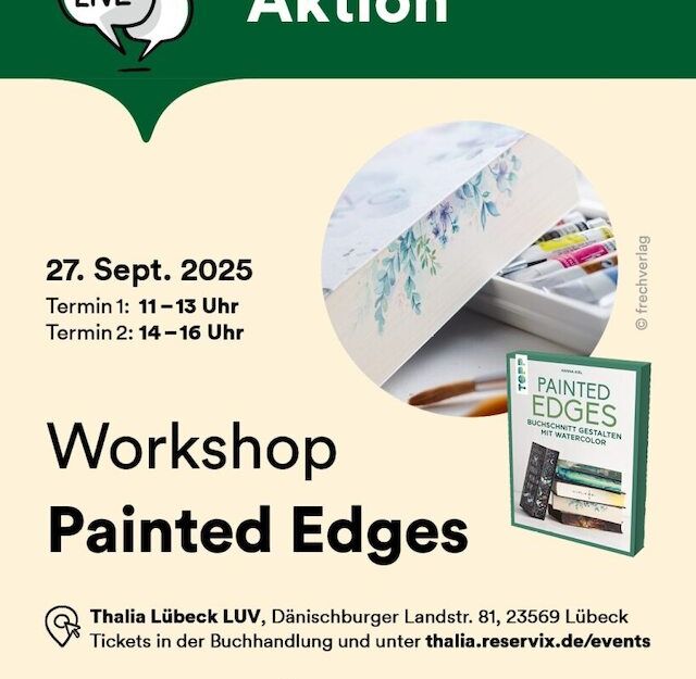 Werbung für einen Workshop bei Thalia Lübeck am 27. September 2025.