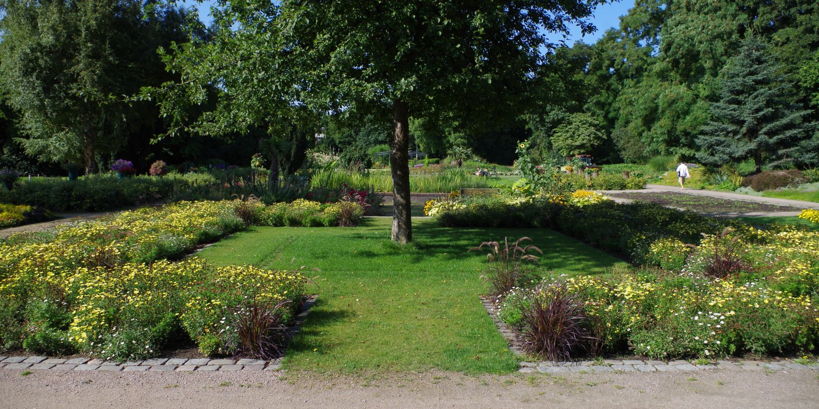 Sommerblumenbeet im Botanischen Sondergarten, © Helge Masch