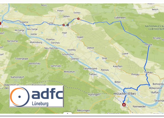 Mit Bahn und Fähre zur Lübtheener Heide, © ADFC Lüneburg