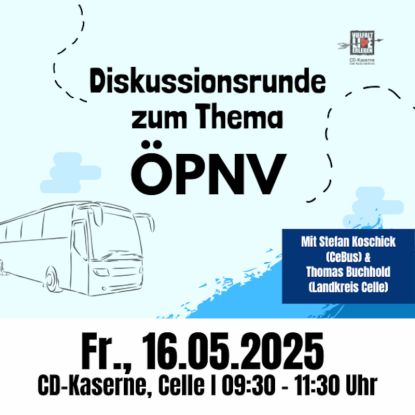 Diskussionsveranstaltung zum Thema ÖPNV, Quelle: Reservix