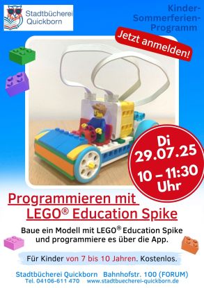 KSP 2025 Programmieren mit LEGO® Education Spike, © Stadtbücherei Quickborn