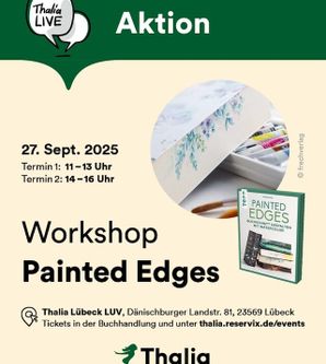 Werbung für einen Workshop bei Thalia Lübeck am 27. September 2025.